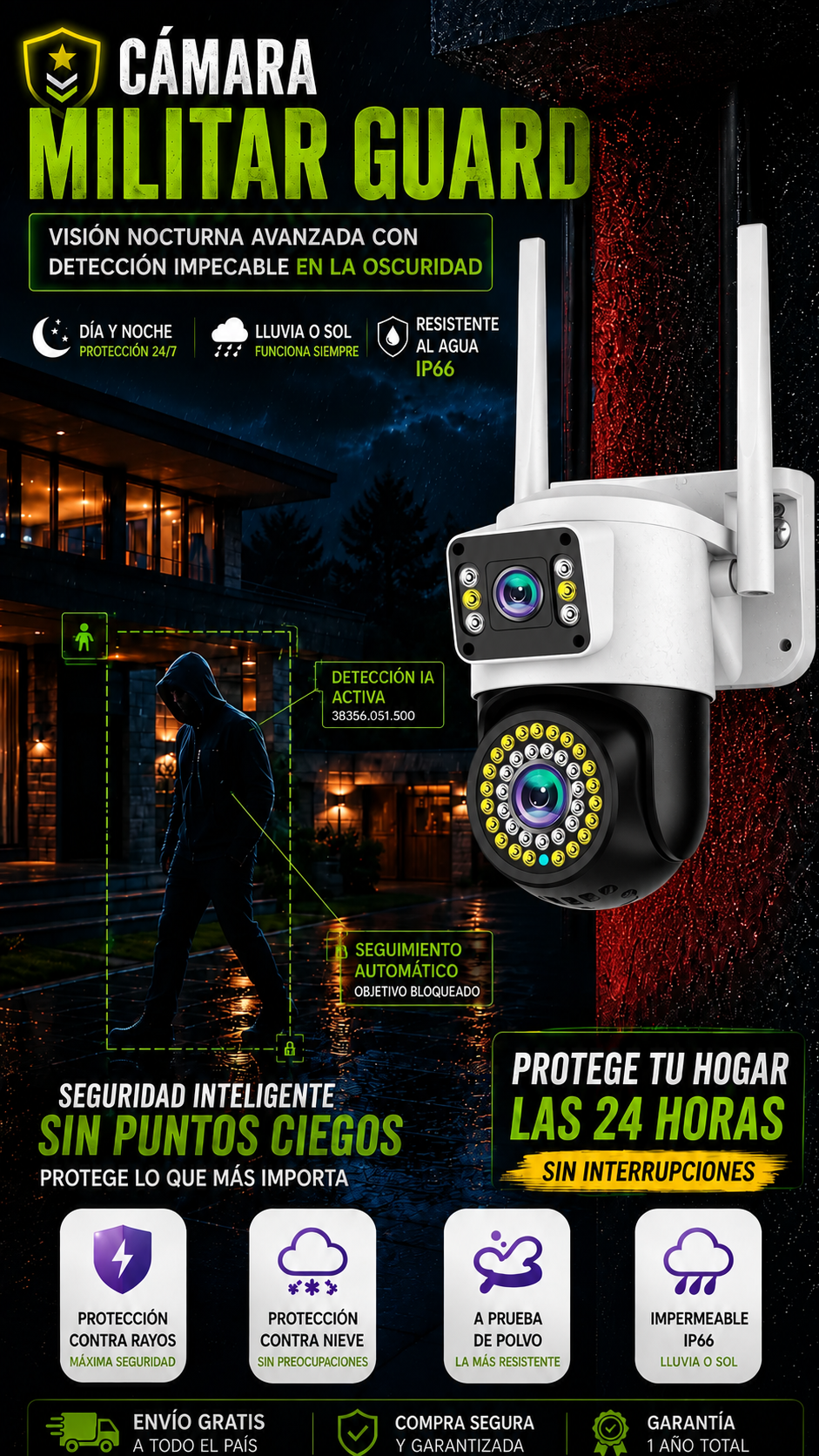 Cámara de Seguridad 360° + Regalo 🎁  + Envio Gratis — Protege tu Hogar Sin Gastar de Más