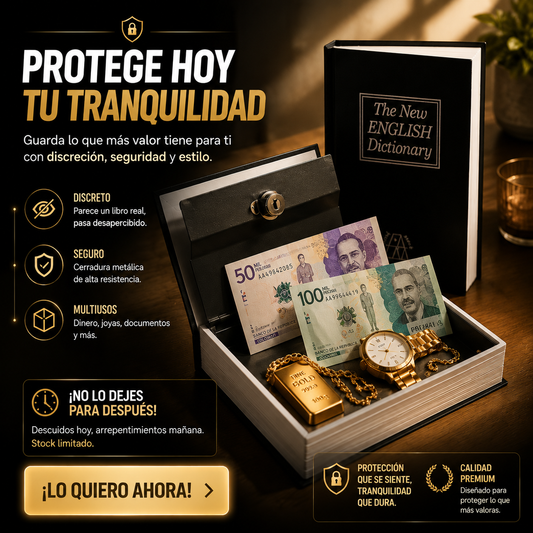 🕵️ Parece un Libro, pero Protege | Libro Caja Fuerte 🔐+ ENVIO GRATIS + REGALO