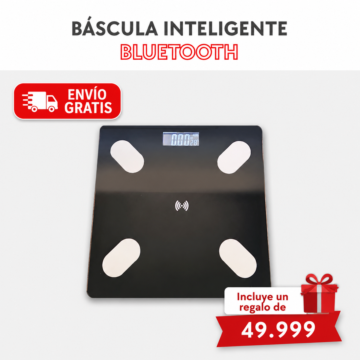 Báscula inteligente bluetooth + envio gratuito + regalo